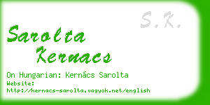 sarolta kernacs business card